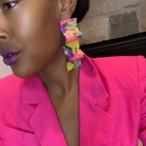 Kimberly | BRIGHT CLAY EARRINGS | Multicolor Dangle l Bold Statement Earrings l Abstract Earrings l Colorful Earrings l Nickel Free Earrings